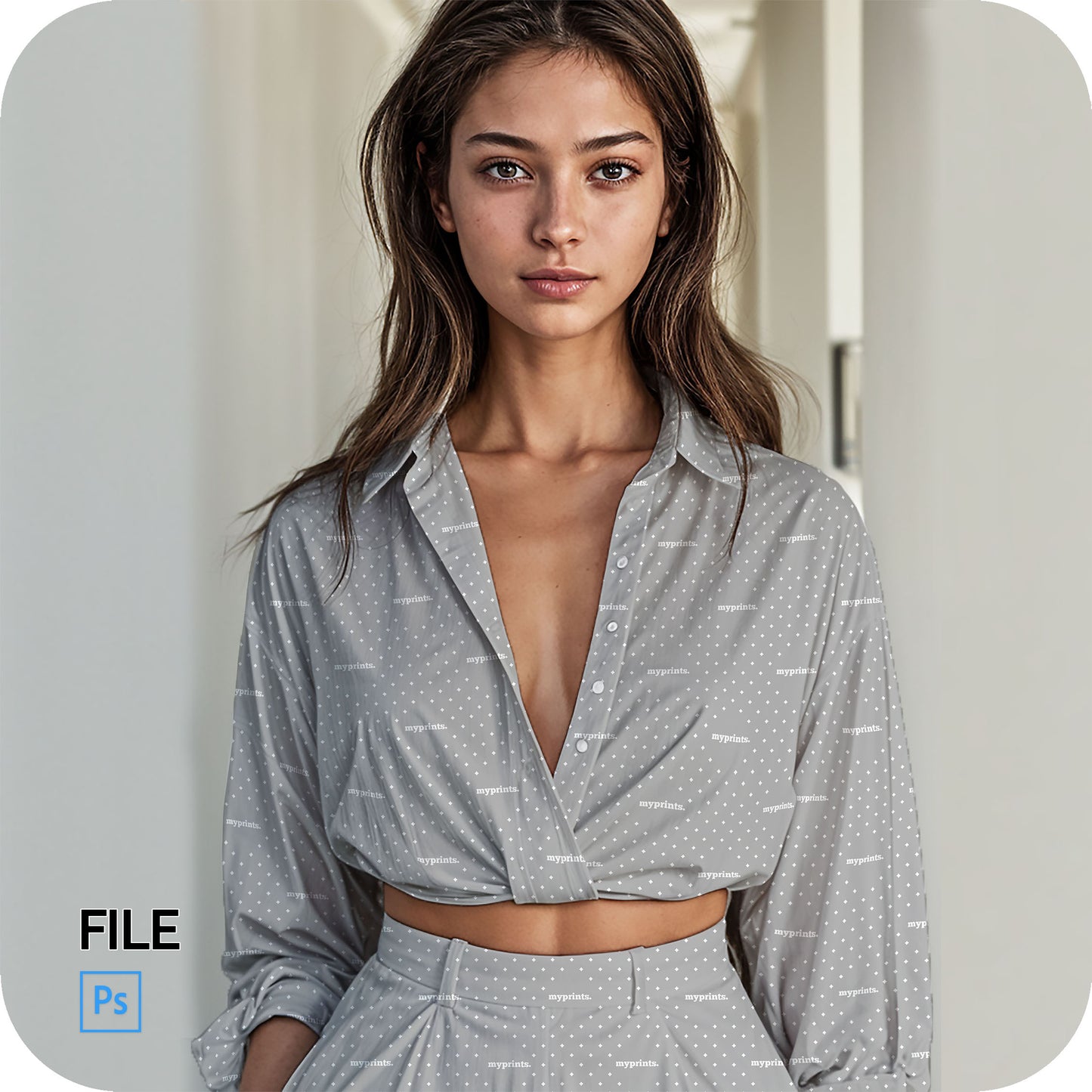 Women's Buttoned Crop Top