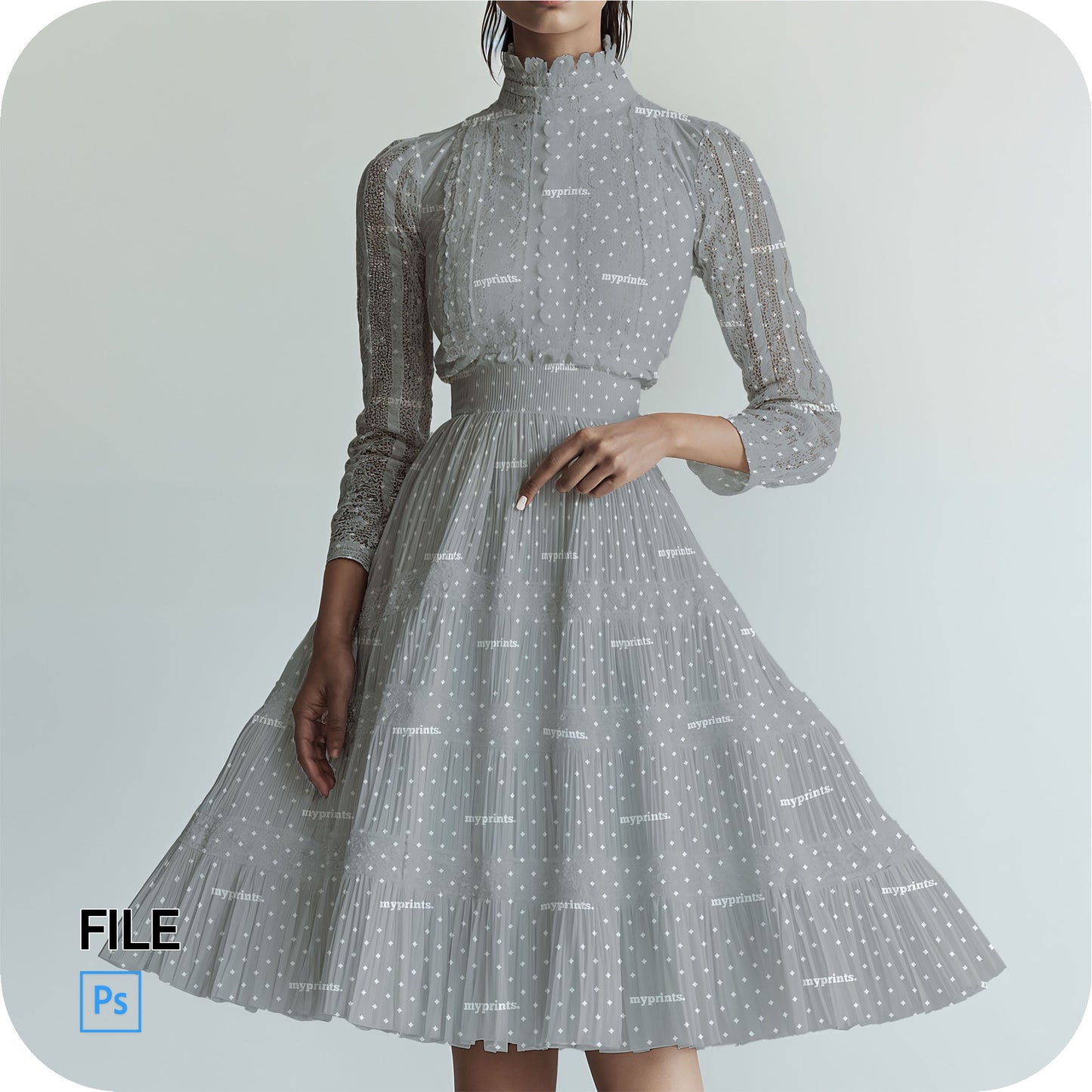 Women's Pleated Midi Dress