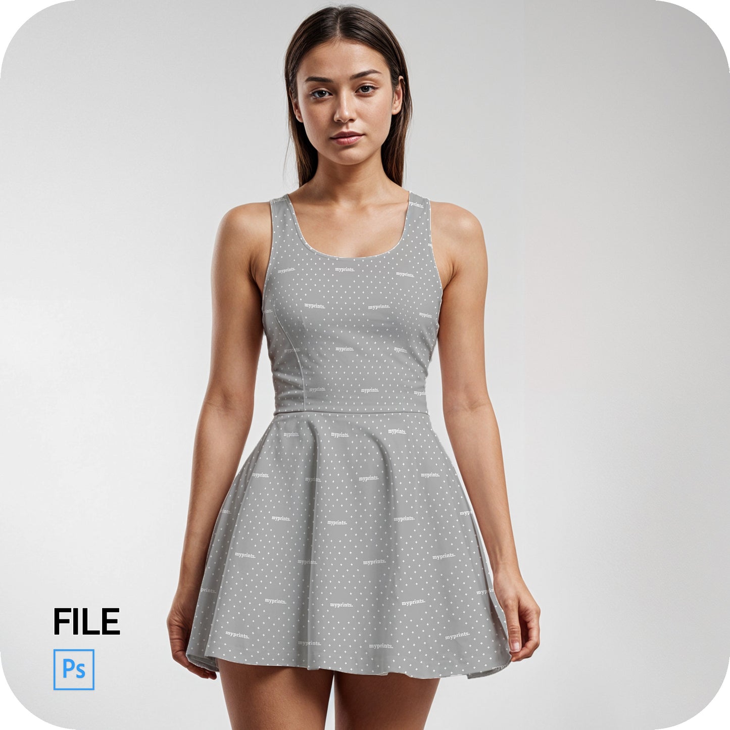 Women's Tank Dress Mock Up