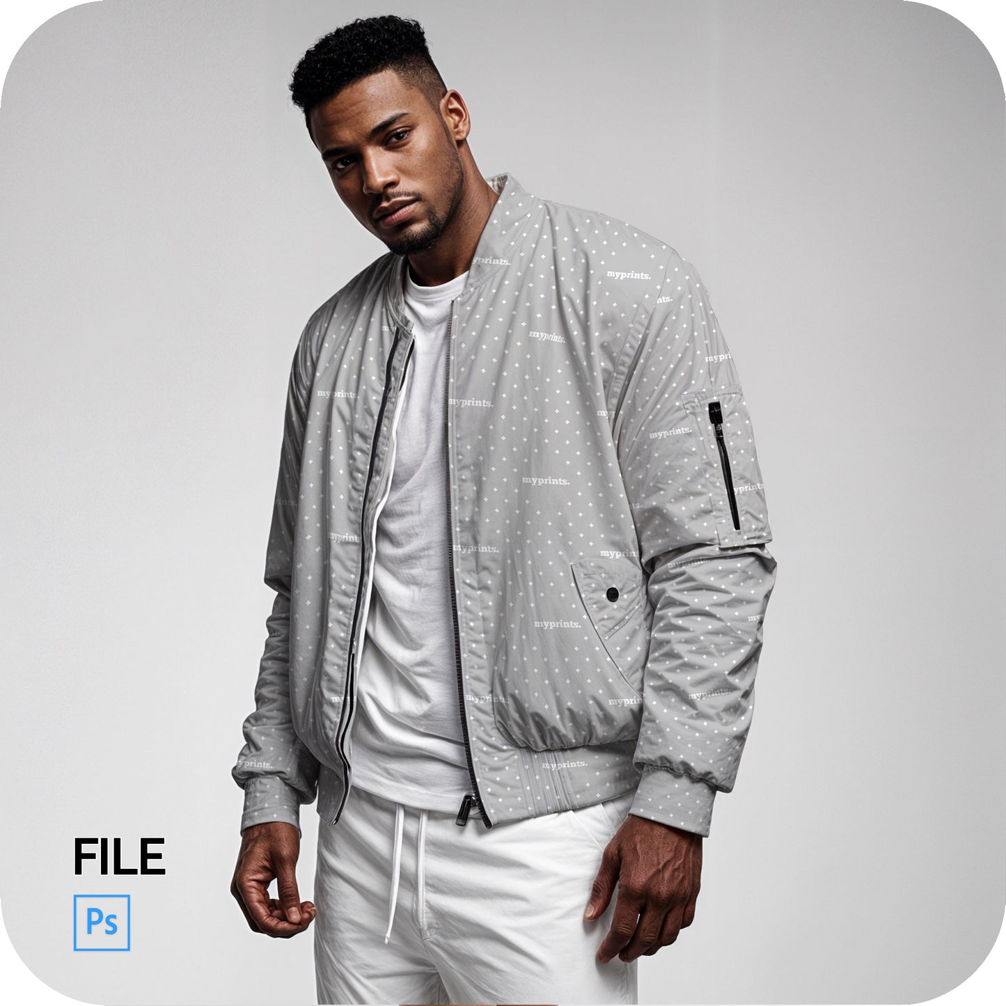 Men's Bomber Jacket Mock Up