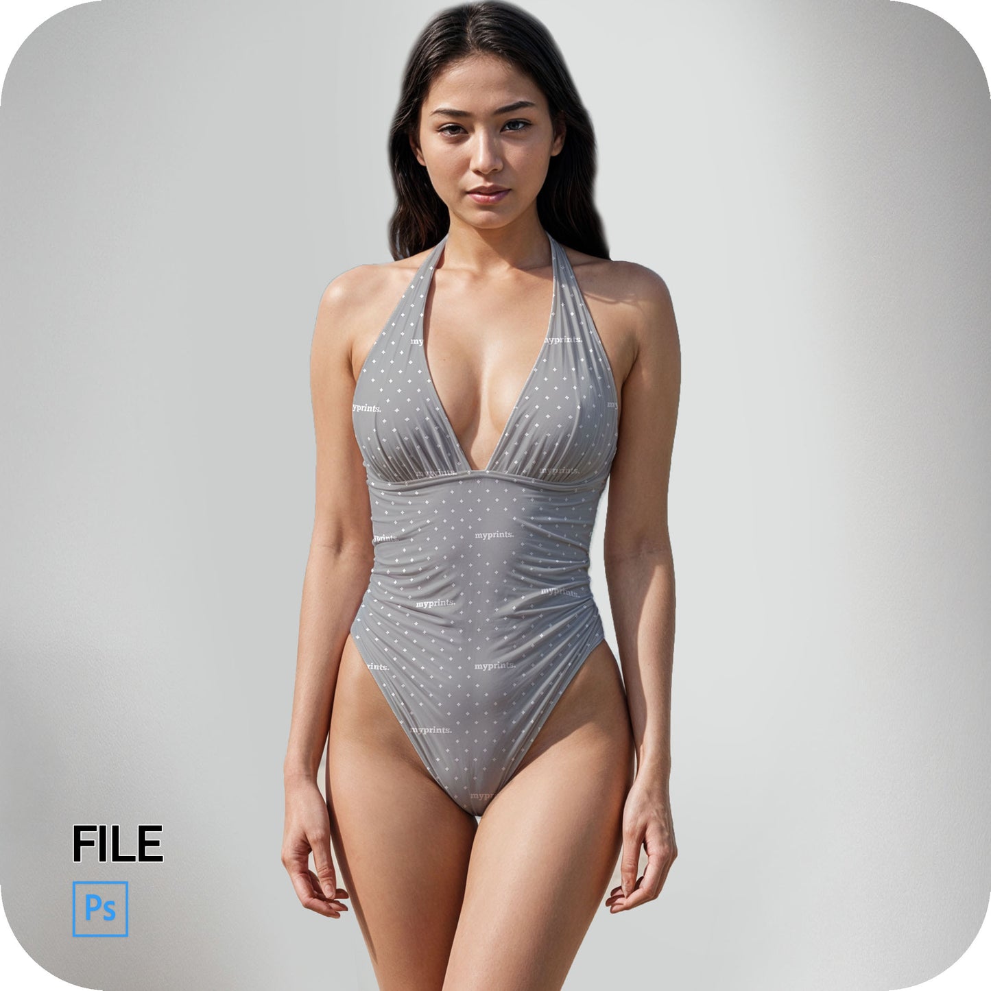 Women's Halter Swimsuit Mock Up
