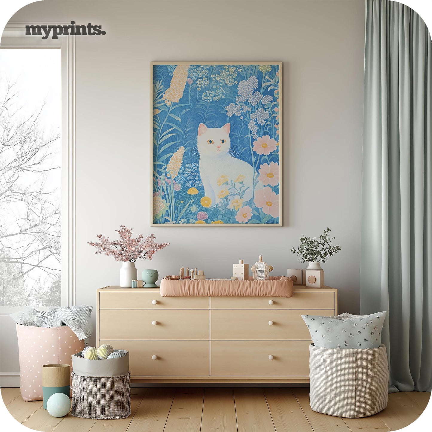 Pastel Bloom Feline