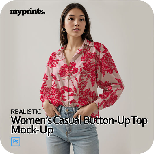 Women's Causal Button-Up Top