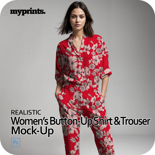 Women's Button Up Shirt and Trousers