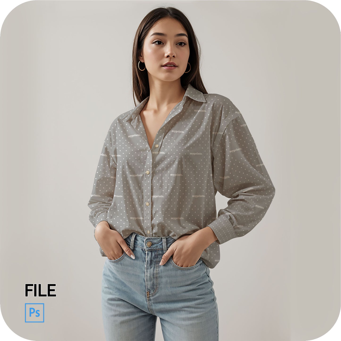 Women's Causal Button-Up Top