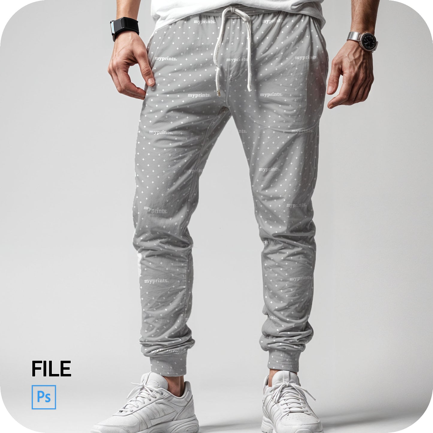 Men's Jogger Pants Mock Up