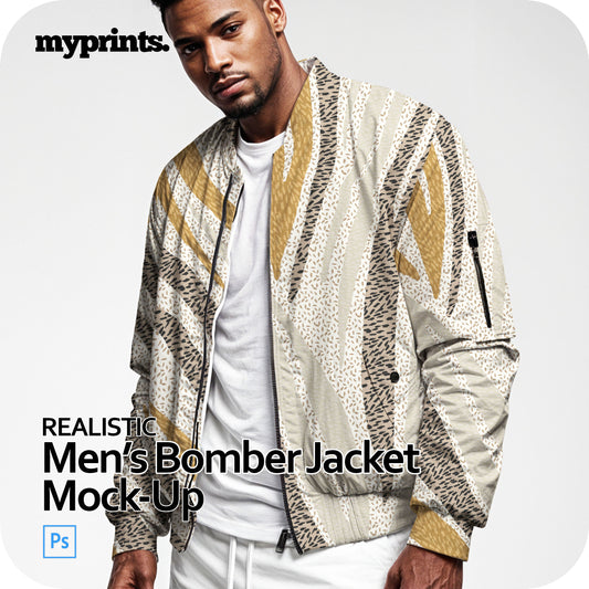 Men's Bomber Jacket Mock Up