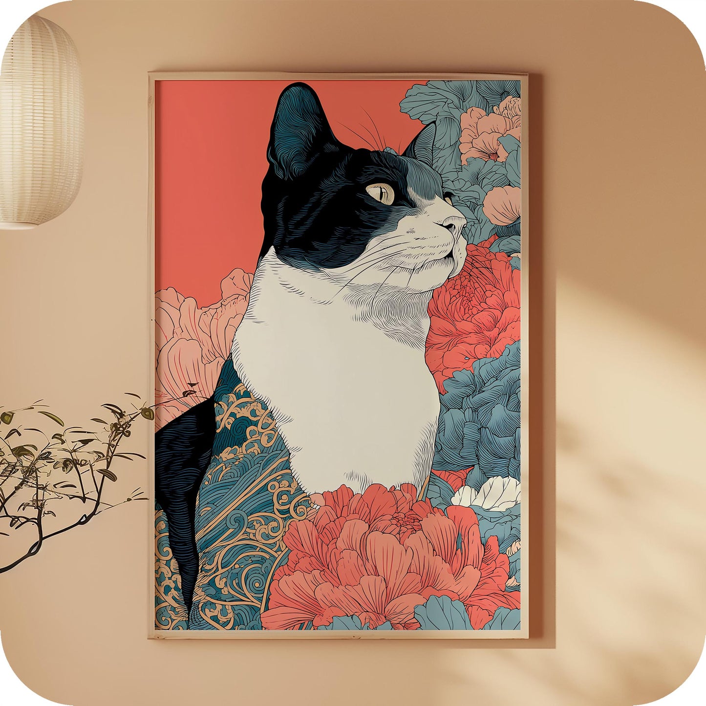 Irezumi Cat Peony
